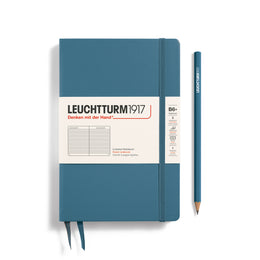 LEUCHTTURM1917 Notebook Hardcover Paperback (B6+), Ruled, 219 pages - Stone Blue