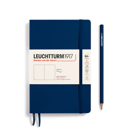 LEUCHTTURM1917 Notebook Paperback (B6+) Plain, Softcover, 123 Numbered Pages - Navy Blue