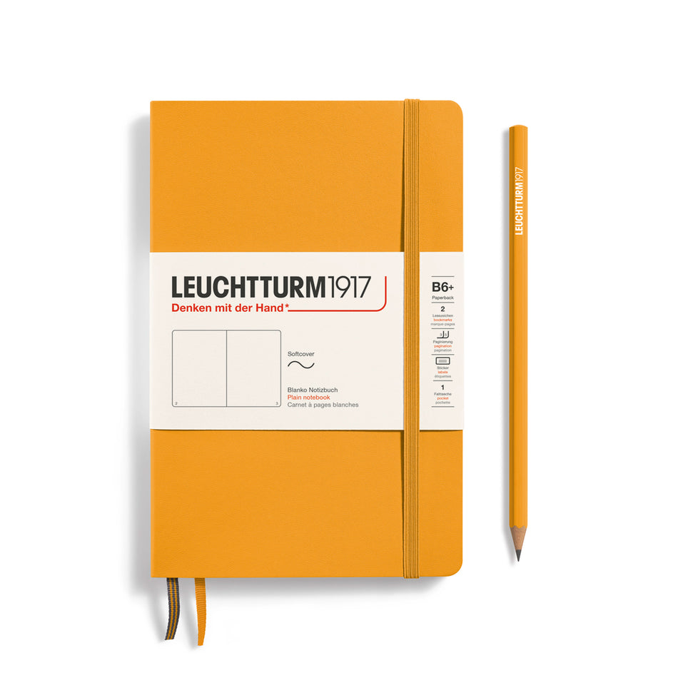 LEUCHTTURM1917 Notebook Paperback (B6+), 123 p., plain - Rising Sun
