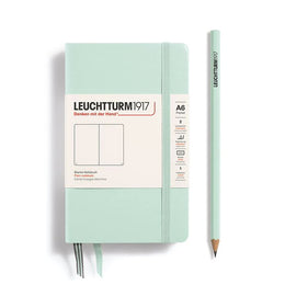 LEUCHTTURM1917 Pocket Hardcover Notebook (A6), 187 p., plain - Mint Green