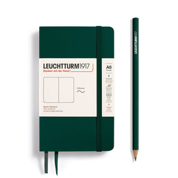 LEUCHTTURM1917 Notebook Softcover Pocket (A6), Plain, 123 pages - Forest Green