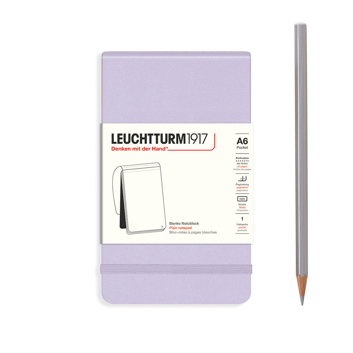 LEUCHTTURM1917 Notepad (A6), 184 p., plain - Lilac Purple