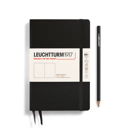LEUCHTTURM1917 Notebook Paperback (B6+), Hardcover, Plain, 219 numbered pages - Black