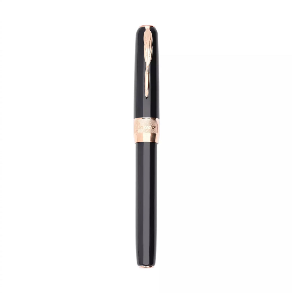 Pineider Classic Fountain Pen - Black/Rose Gold