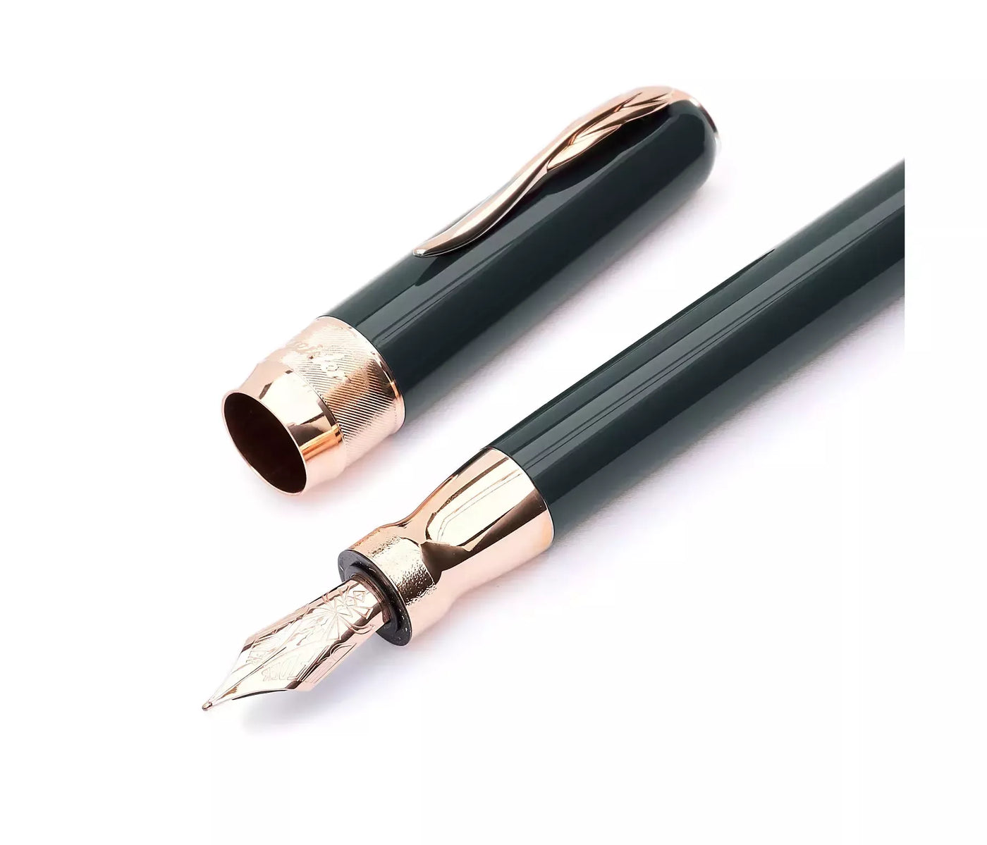 Pineider Classic Fountain Pen - Green/Rose Gold