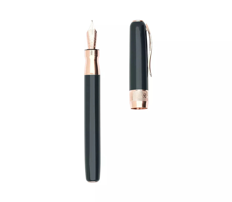 Pineider Classic Fountain Pen - Green/Rose Gold