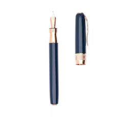 Pineider Classic Fountain Pen - Peacock/Rose Gold