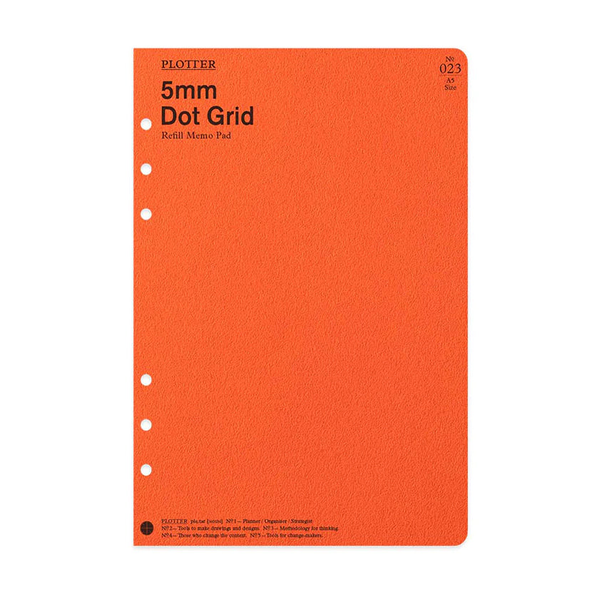 PLOTTER 5mm Dot Grid Memo Pad (80 Sheets) - A5 Size