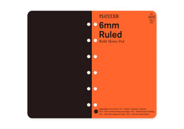 PLOTTER 6mm Ruled Memo Pad (80 Sheets) - Mini Size