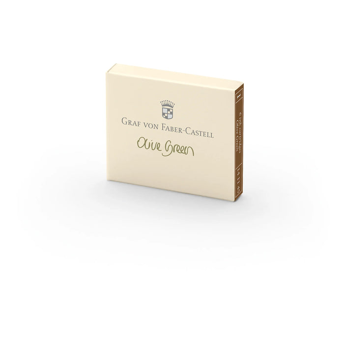 Graf Von Faber Castell Ink Pen Refill Cartridges (6 Pack) - Olive Green