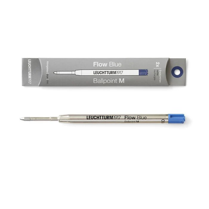 LEUCHTTURM1917 Royal Blue, Double pack refill for Drehgriffel Nr. 1 (ballpoint refill - line width M)