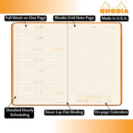 RHODIA 2027 Weekly Webplanner 6x9 - Orange