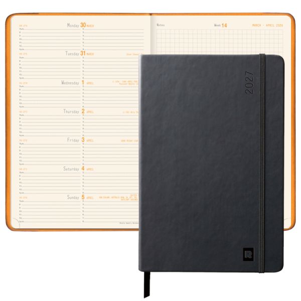 RHODIA 2027 Weekly Webplanner 6x9 - Black