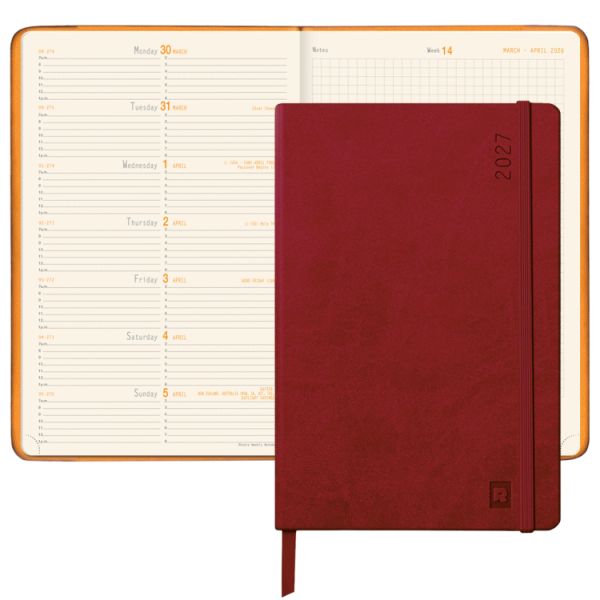 RHODIA 2027 Weekly Webplanner 6x9 - Burgundy