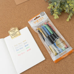 Sarasa Clip Decoshine Gel Pens (0.5mm) - 5 Color Set