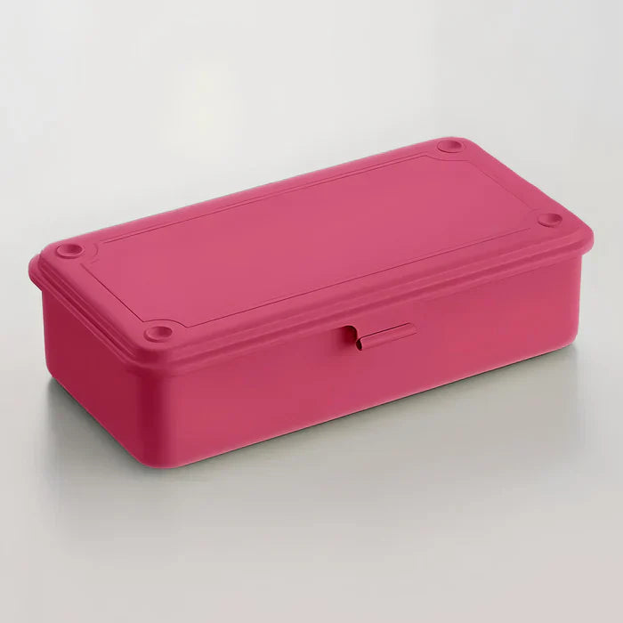 Toyo Steel Co. Steel Stackable Storage Box T-190 - Shocking Pink