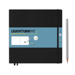 LEUCHTTURM1917 Sketchbook Square (225 x 225 mm), Hardcover, 112 pages (150gsm), plain, Black