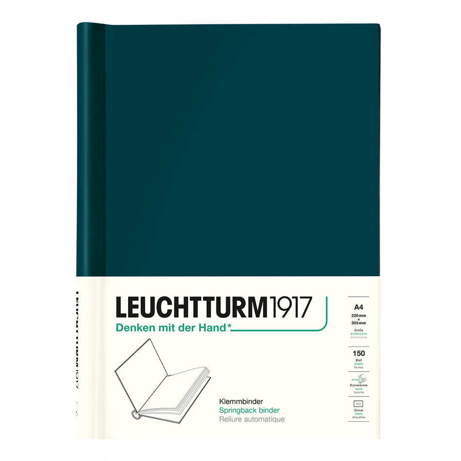 LEUCHTTURM1917 Springback A4 Binder Peka - Pacific Blue Green