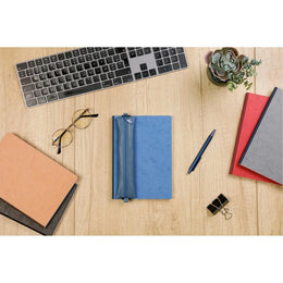 Clairefontaine Leather Pencil Case - Bleu