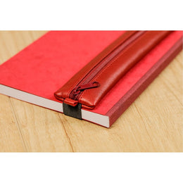 Clairefontaine Leather Pencil Case - Rouge