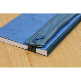 Clairefontaine Leather Pencil Case - Bleu