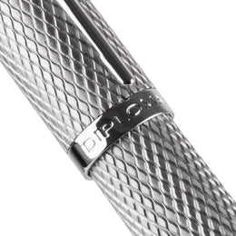 Diplomat Viper Fountain Pen Silver Guilloche - Fine/Medium