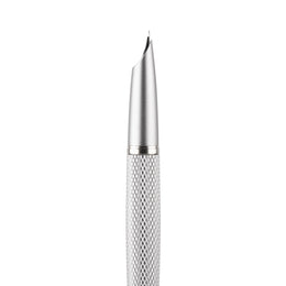 Diplomat Viper Fountain Pen Silver Guilloche - Fine/Medium