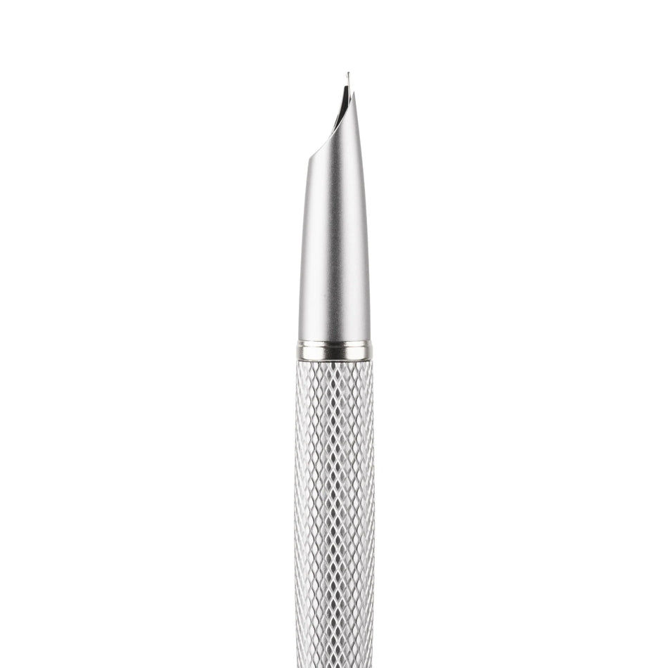 Diplomat Viper Fountain Pen Silver Guilloche - Fine/Medium