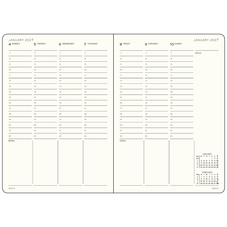 LEUCHTTURM1917 2027 A4+ Master Week Planner - Black