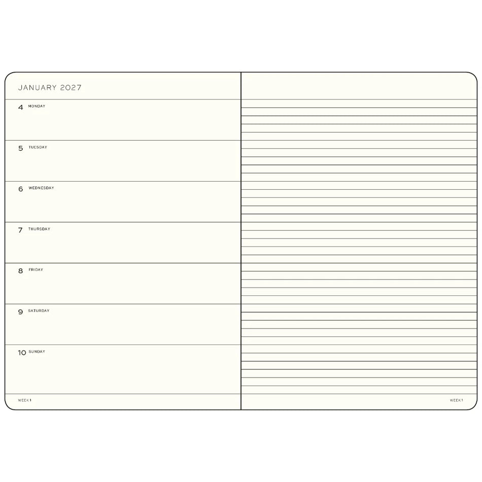 Leuchtturm1917 2027 A6 Weekly Planner & Notebook Pocket - Indigo