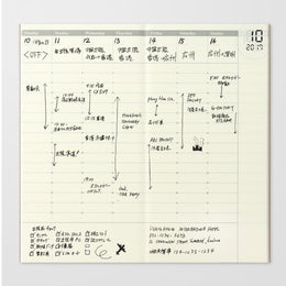 TRAVELER'S Notebook Standard Size Refill - 018 Weekly Planner Diary