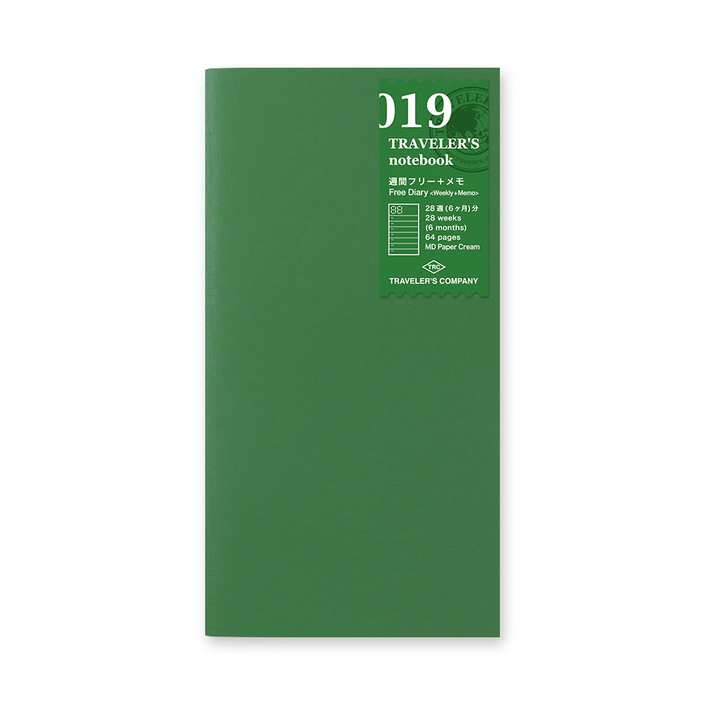 TRAVELER'S Notebook Standard Size Refill - 019 Weekly Memo Diary