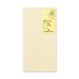 TRAVELER'S Notebook Standard Size Refill - 025 Blank Cream MD Paper