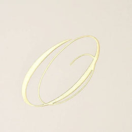 Crane Hand Engraved Gold Initial Notes