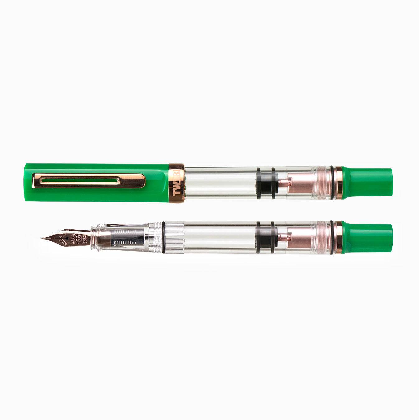 TWSBI ECO-T Fountain Pen - Royal Jade Rose Gold and Ink Combo (d)