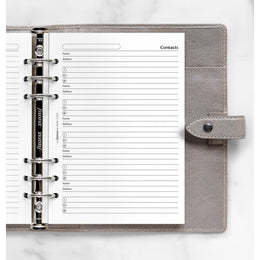 Filofax A5 Organizer/Clipbook - Contacts Refill