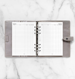 Filofax A5 Organizer/Clipbook - Expenses Refill