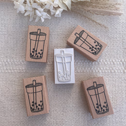 Saiko Stationery Wooden Handle Ink Swatching Stamp - Boba