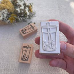 Saiko Stationery Wooden Handle Ink Swatching Stamp - Boba