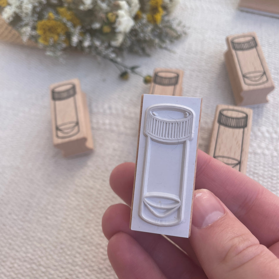 Saiko Stationery Wooden Handle Ink Swatching Stamp - Ink Vial