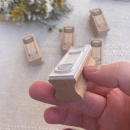 Saiko Stationery Wooden Handle Ink Swatching Stamp - Ink Vial