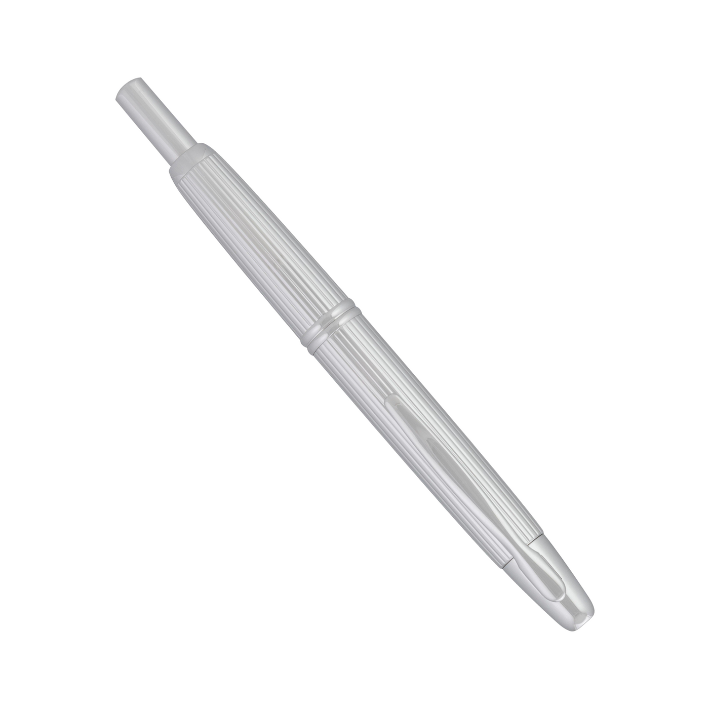 Pilot Vanishing Point Fountain Pen - Rhodium Stripes