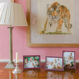 Addison Ross - Silver Trim and Plum Enamel Picture Frame