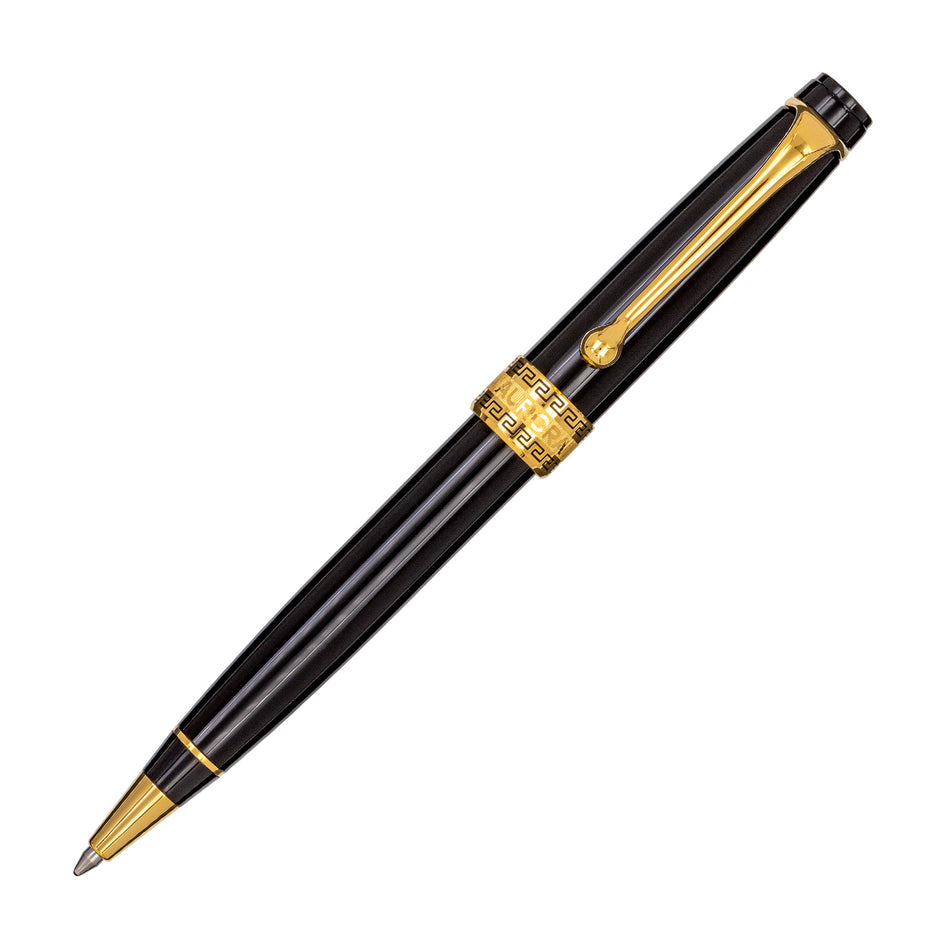 Aurora Optima Resin Ballpoint - Black with Gold Trim