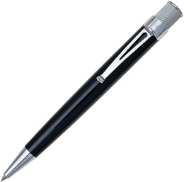 Retro 1951 Tornado Rollerball - Classic Lacquer with Chrome Trim - Black