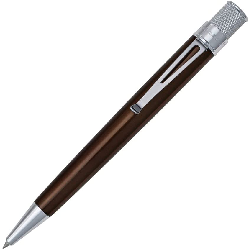 Retro 1951 Tornado Rollerball -Classic Lacquer with Chrome Trim - Brown