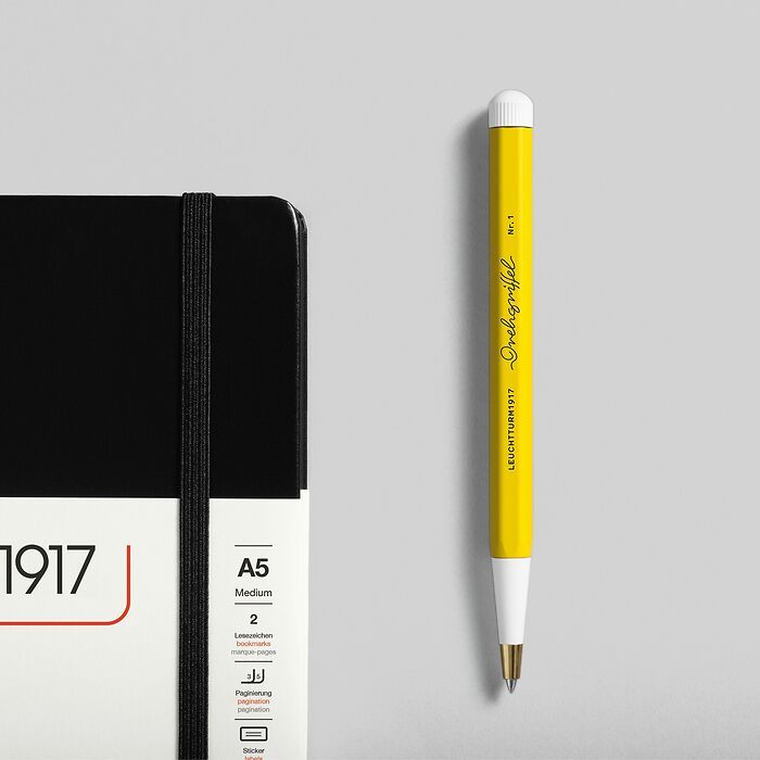 LEUCHTTURM1917 Drehgriffel Nr. 1, pen with black gel ink - Lemon Yellow