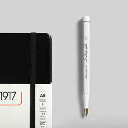 LEUCHTTURM1917 Drehgriffel Nr. 1 Black Gel Ink Ballpoint Pen - White
