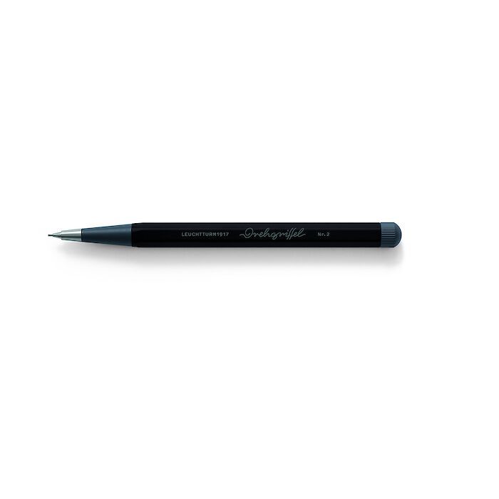LEUCHTTURM1917 Drehgriffel No.2 Twist Pencil, HB Graphite (0.7mm), Aluminium Barrel - Black