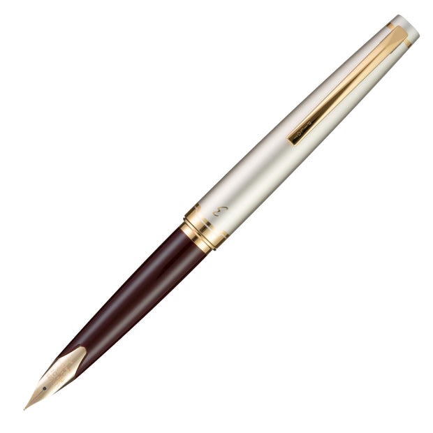 Pilot E95S Fountain Pen - Burgundy and Ivory
